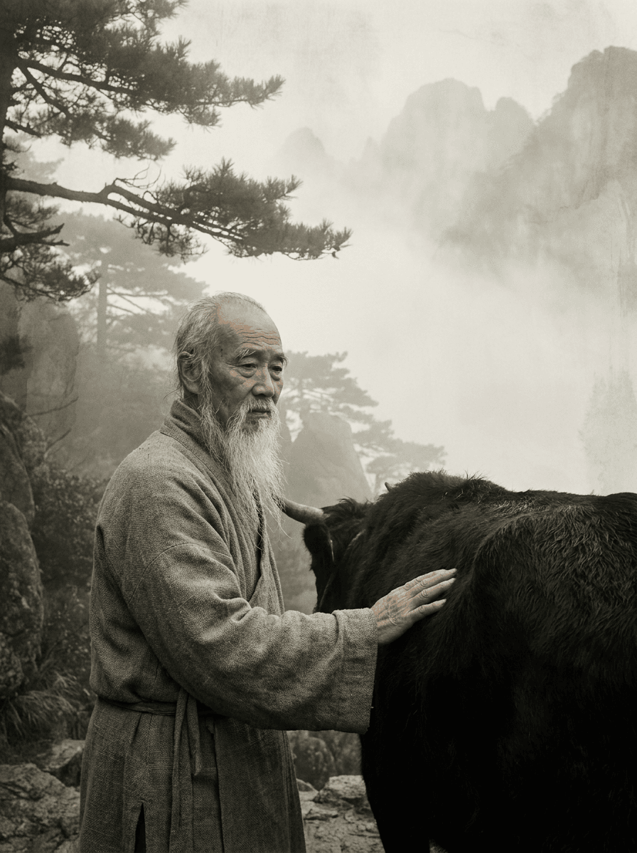 Porträt des Laozi, des legendären Begründers des Daoismus