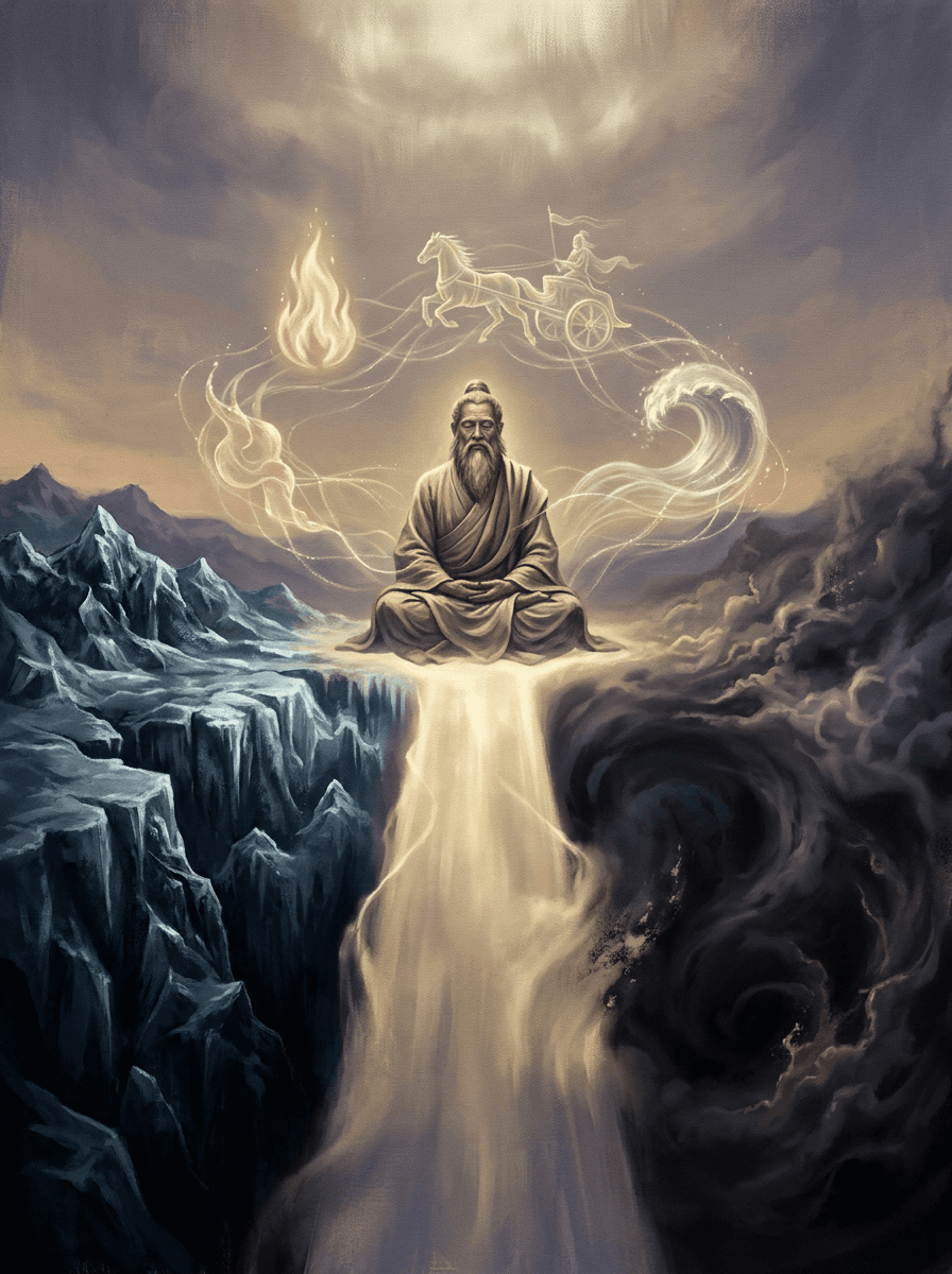 Die Leerheit und der mittlere Weg – Illustration