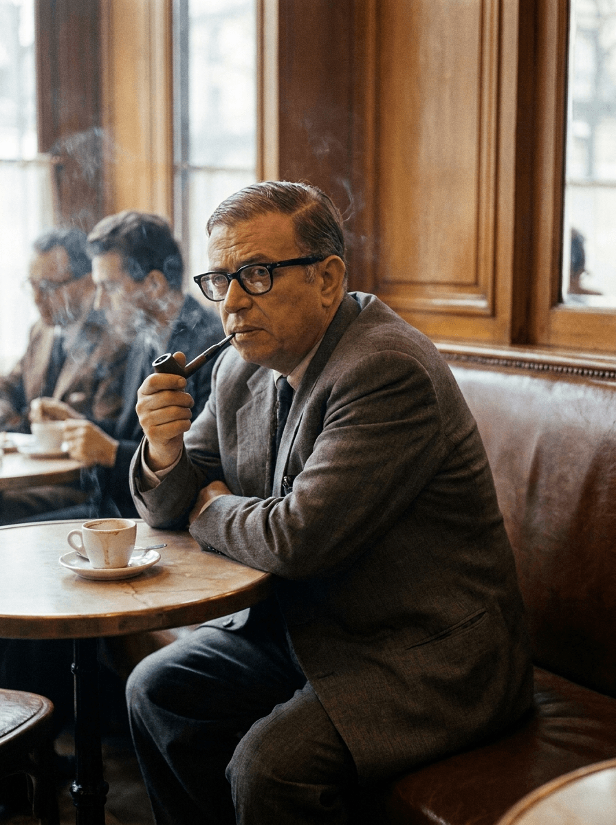 Porträt von Jean-Paul Sartre